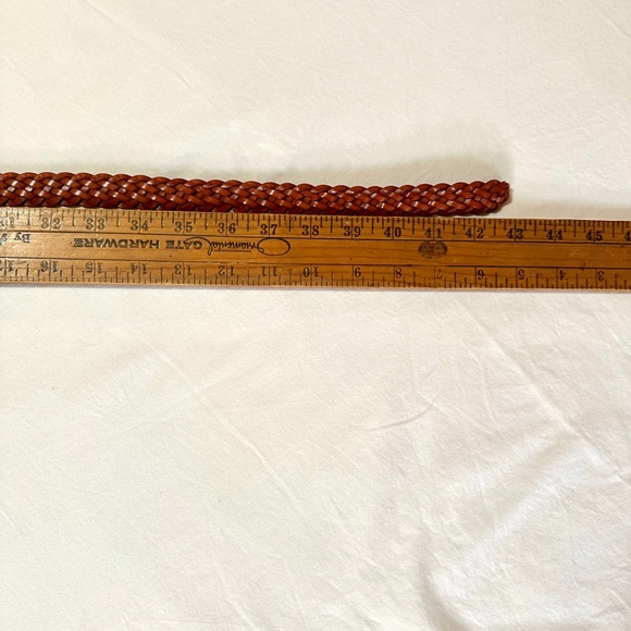 GAP Vachetta Braided Leather Brass Buckle Belt, NWT - L - Picture 7 of 10